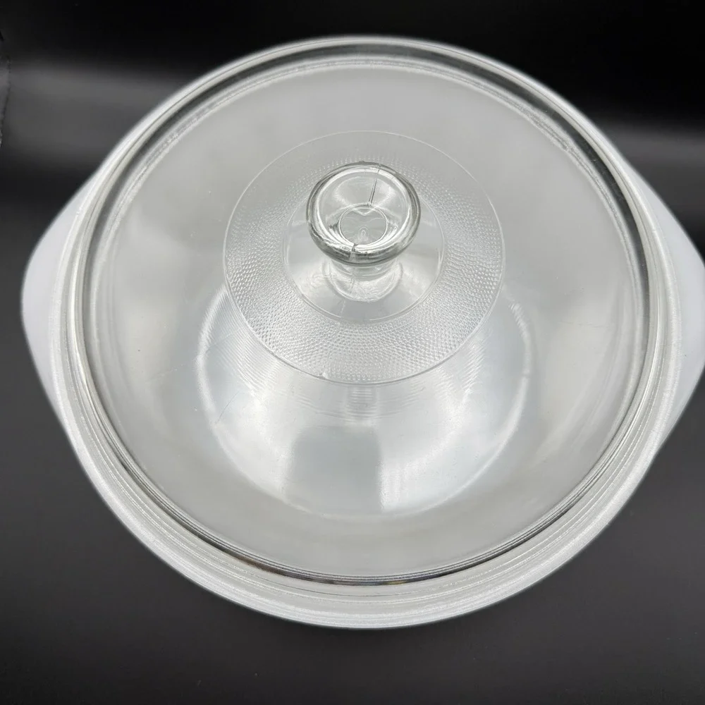 Vintage Mid Century‎ Modern Glasbake Milk Glass Green Pinwheel 2QT Casserole/Lid